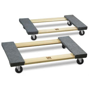 lot 2849 image: WEN Products 1320-Pound Capacity 12-By-18-Inch Hardwood Furniture Dolly 2-Pack