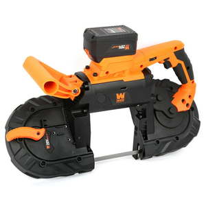 lot 1120 image: WEN 20V Max 5-Inch Variable Speed Cordless Portable Metal Band Saw with 5.0 Ah Lithium Ion Battery and Charger