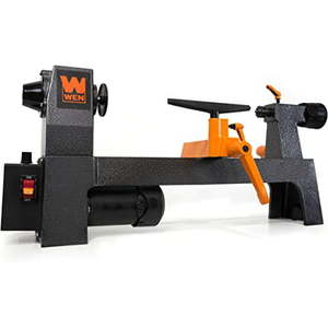 lot 1134 image: WEN 3.2-Amp 8-Inch by 13-Inch Variable Speed Mini Benchtop Wood Lathe