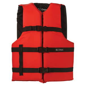 lot 1136 image: Onyx Nylon General Purpose Life Vest Red Adult