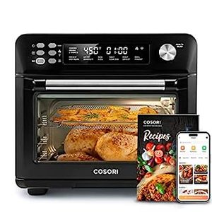 lot 2825 image: COSORI 12-in-1 Air Fryer Toaster Combo Countertop Dehydrator for Chicken Pizza and Cookies Recipes & Accessories Included Work with Alexa 25L Smart Oven-Matte Black