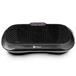 lot 2837 image: LifePro Vibration Plate Exercise Machine - Whole Body Workout Vibration Fitness Platform w Loop Bands - Home Training Equipment for Weight Loss & Toning (Black) (B07P5GV3VX)