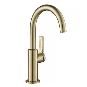 lot 5924 image: Kraus Oletto Single Handle Kitchen Bar Faucet in Spot Free Antique Champagne Bronze