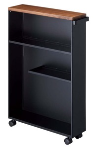 lot 1069 image: Yamazaki Tower Slim Rolling Bathroom Cabinet in Black at Nordstrom