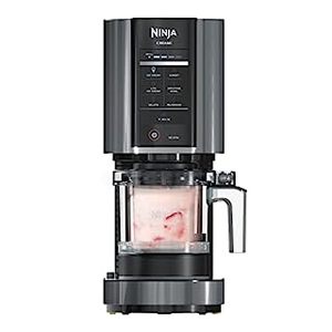 lot 2771 image: Ninja NC299AMZ CREAMi Ice Cream Maker, for Gelato, Mix-ins, Milkshakes, Sorbet, Smoothie Bowls & More, 7 One-Touch Programs, with (1) Pint Container & Lid, Compact Size, Perfect for Kids, Matte Black (B09QV24FFZ)