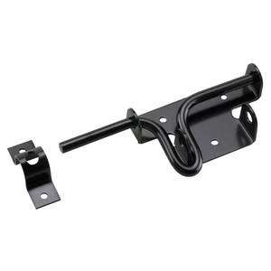 lot 2793 image: Gate Latches & Handles Richelieu Hardware Drawer Hardware 5 in. Slide-Action Gate Latch 303FBR