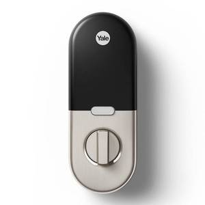 lot 2795 image: Nest x Yale - Smart Lock Wi-Fi Replacement Deadbolt with AppKeypadVoice assistant Access - Satin Nickel