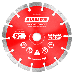 lot 2798 image: Diablo-DMADS0900 9in. Diamond Segmented Cut-Off Discs for Masonry