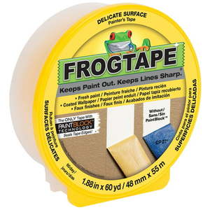 lot 3723 image: FrogTape 1.88 in. x 60 yd. Yellow Delicate Surface Painter s Tape