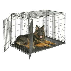 lot 2784 image: MidWest Homes For Pets Double Door iCrate Metal Dog Crate 48