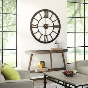lot 2787 image: FirsTime & Co. Bronze Big Time Wall Clock Modern Analog 40 x 2 x 40 in