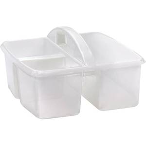 lot 3669 image: Teacher Created Resources TCR20455 Plastic Storage Caddy Clear 5 Pack