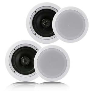 lot 3671 image: Pyle PDIC1661RD 6.5 Inch 200 Watt In Ceiling Wall 2 Way Speaker System Pair