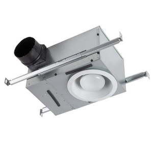 lot 3675 image: Broan 50-80 Selectable CFM Recessed Bathroom Exhaust Fan w Light