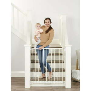 lot 3680 image: Regalo Extra Tall Top Of Stairs Metal Safety Gate - Black