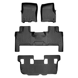 lot 3712 image: MAXLINER Floor Mats 3 Row Liner Set Black for 2011-2017 ExpeditionNavigator with 2nd Row Bench Seat Or Console (No EL or L Models)