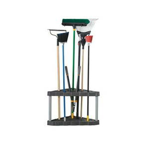 lot 5900 image: Rubbermaid Corner Tool Tower Garage Storage Holds 30 Tools Black