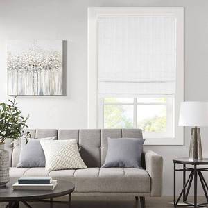 lot 5901 image: Madison Park Galen Basketweave Cordless Room Darkening Roman Shade, 64 x 23
