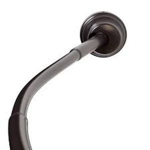 lot 1082 image: Dual Mount Curved Stall Rod Bronze
