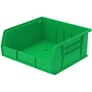 lot 3672 image: 6 Pack Of Organizing Storage Bins Green