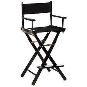 lot 3691 image: Casual 30 Director Chair Black Frame Black Canvas
