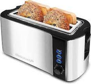 lot 5885 image: Elite Gourmet 4 Slice Stainless-Steel Long Toaster