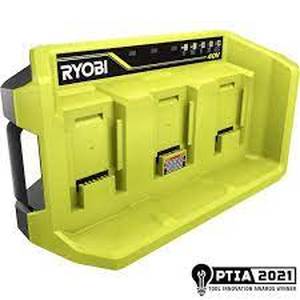 lot 3732 image: RYOBI 40V Lithium-Ion 3-Port Quick Charger