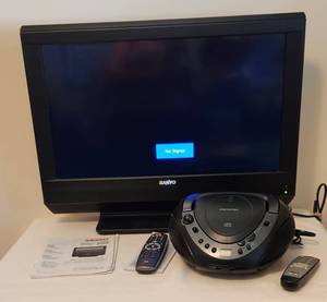 lot 1009 image: Sanyo TV Model DP66248 26 with Remote - Memorex CDRadio Portable Boombox Model MP8806