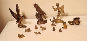 lot 1014 image: Brass Figurines See Pictures