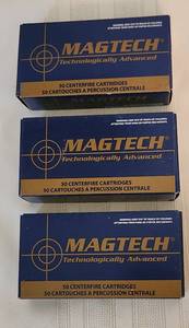 lot 1057 image: Magtech 9mm LUGER 7.45g, (115 gr) FMC (9A) - 3 Boxes