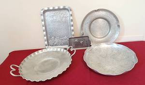 lot 1081 image: Forged Aluminum Bowls and Trays