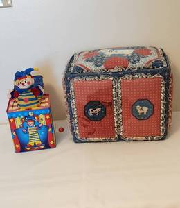 lot 1107 image: Schylling Silly Circus Jack in the Box - Hand Crafted Toy Box for small items - 13x10x10