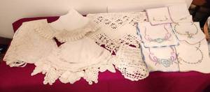 lot 1127 image: Vintage Table Scarfs - Arm Rest Covers