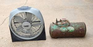 lot 2008 image: Air Tank and Lasko Fan Model 3440 Wind Tunnel Remote