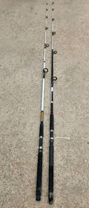 lot 2019 image: (2) 9ft Fishing Rods - Power Stick PS95 and Master Graphite Composite Model 3210BK