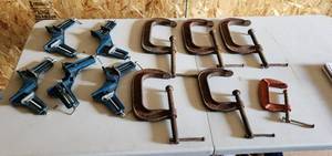 lot 2046 image: C Clamps and Frame Corner Clamps