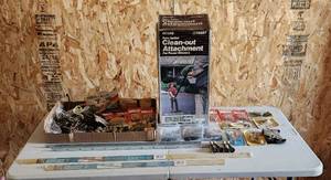 lot 2048 image: Rain Gutter Clean - Out Attachment for Power Blowers and Variety of Hardware