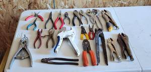 lot 2073 image: Assorted Pliers, Vise Grips, Channel Locks, Needle Nose and more