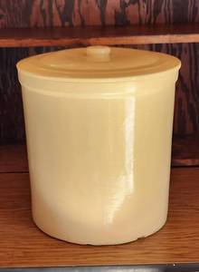 lot 506 image: Vintage 5-gallon Crock with Lid - 13 D and 14 H