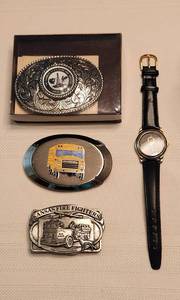 lot 540 image: Belt Buckles and Watch