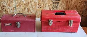 lot 2079 image: Popular Mechanics Metal Toolbox 16x7x7 - Tuff Box 18x10x10