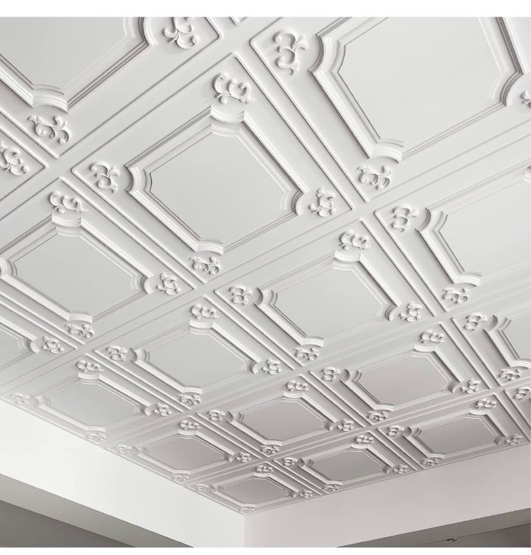 Art3d Drop Ceiling Tiles 24x24 in White (12-Pack, 48 Sq.ft