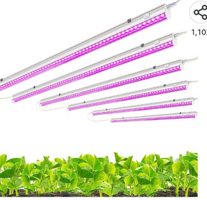 lot 53852 image: Monios-L T5 Grow Lights 4ft, LED Plant Grow Light, 120W (6 x 20W), LED Grow Light Strip for Greenhouse, Plant Grow Shelf, Plug and Play Easy Installation, 6-Pack
