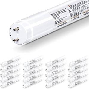lot 53881 image: 19 Pack 4FT LED T8 Hybrid Type AB Light Tube, 18W, Plug & Play or Ballast Bypass, Single-Ended OR Double-Ended, 5000K, 2400lm, Frosted Cover, T8 T10 T12 for G13, 120-277V