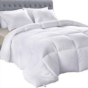 lot 53895 image: Utopia Bedding Down Alternative Comforter (Twin, White) - All Season Comforter - Plush Siliconized Fiberfill Duvet Insert - Box Stitched
