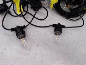 lot 53941 image: Outdoor LED Filament String Lights, Set of 2, (Used)