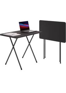 lot 53955 image: Tatoza Folding TV Tray Table, 2.6-Foot, Black