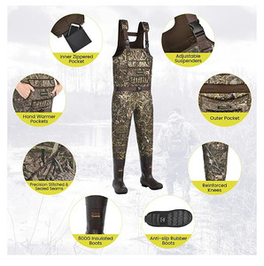 lot 53984 image: Gonex Neoprene Chest Waders with 600G800G Insulated Boots