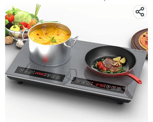 lot 53995 image: 2 Burner Electric Induction Cooktop, Model K4002