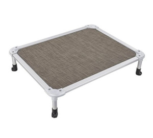 lot 54004 image: Veehoo Chew-Proof Dog Bed - Silver Aluminum Frame, 49 x 32.5 x 9 Inches